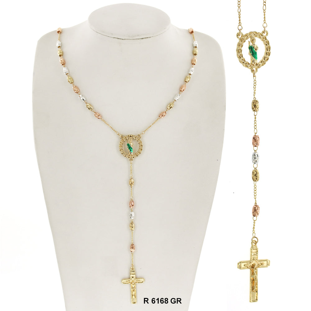 6 MM Rice Beads San Judas Rosary R 6168 GR
