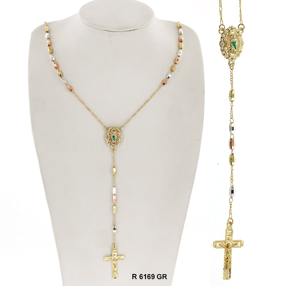 6 MM Rice Beads San Judas Rosary R 6169 GR