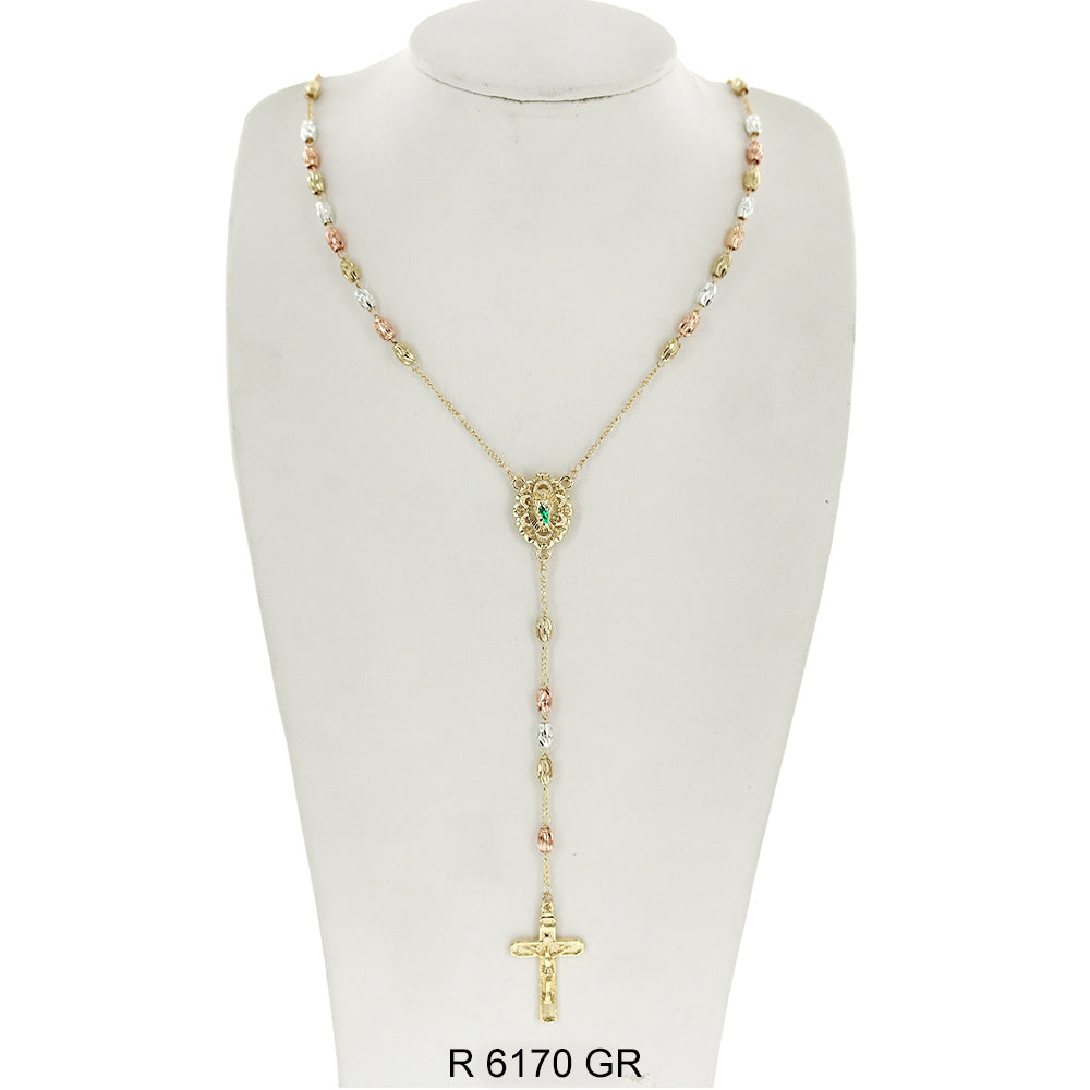 6 MM Rice Beads San Judas Rosary R 6170 GR