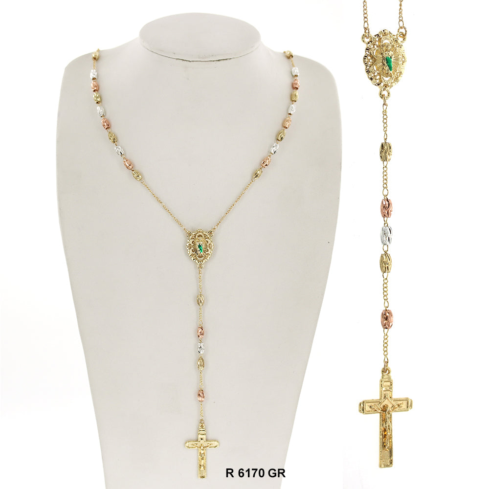 6 MM Rice Beads San Judas Rosary R 6170 GR