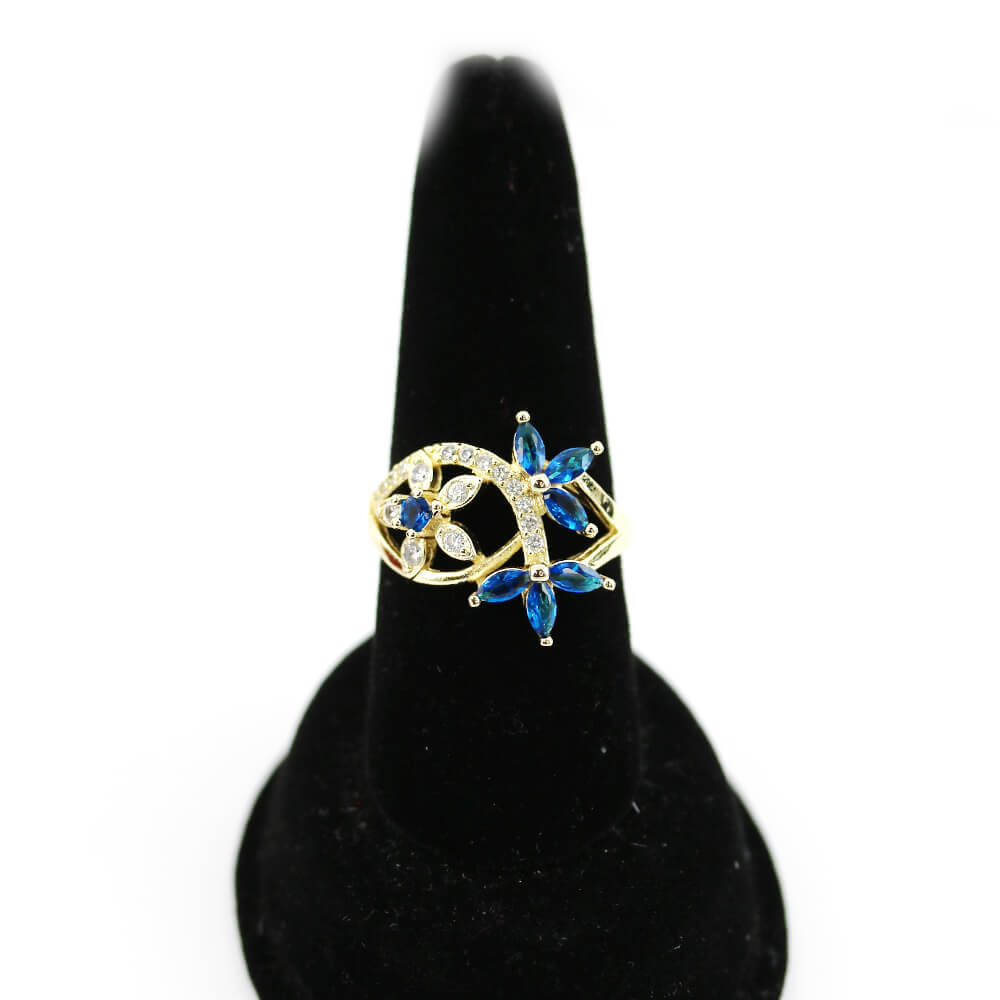 Flower CZ Ring RG 2009 BL