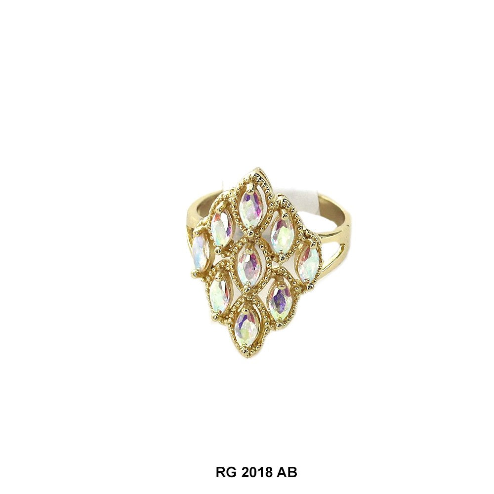 Anillo CZ con forma de diamante RG 2018 AB