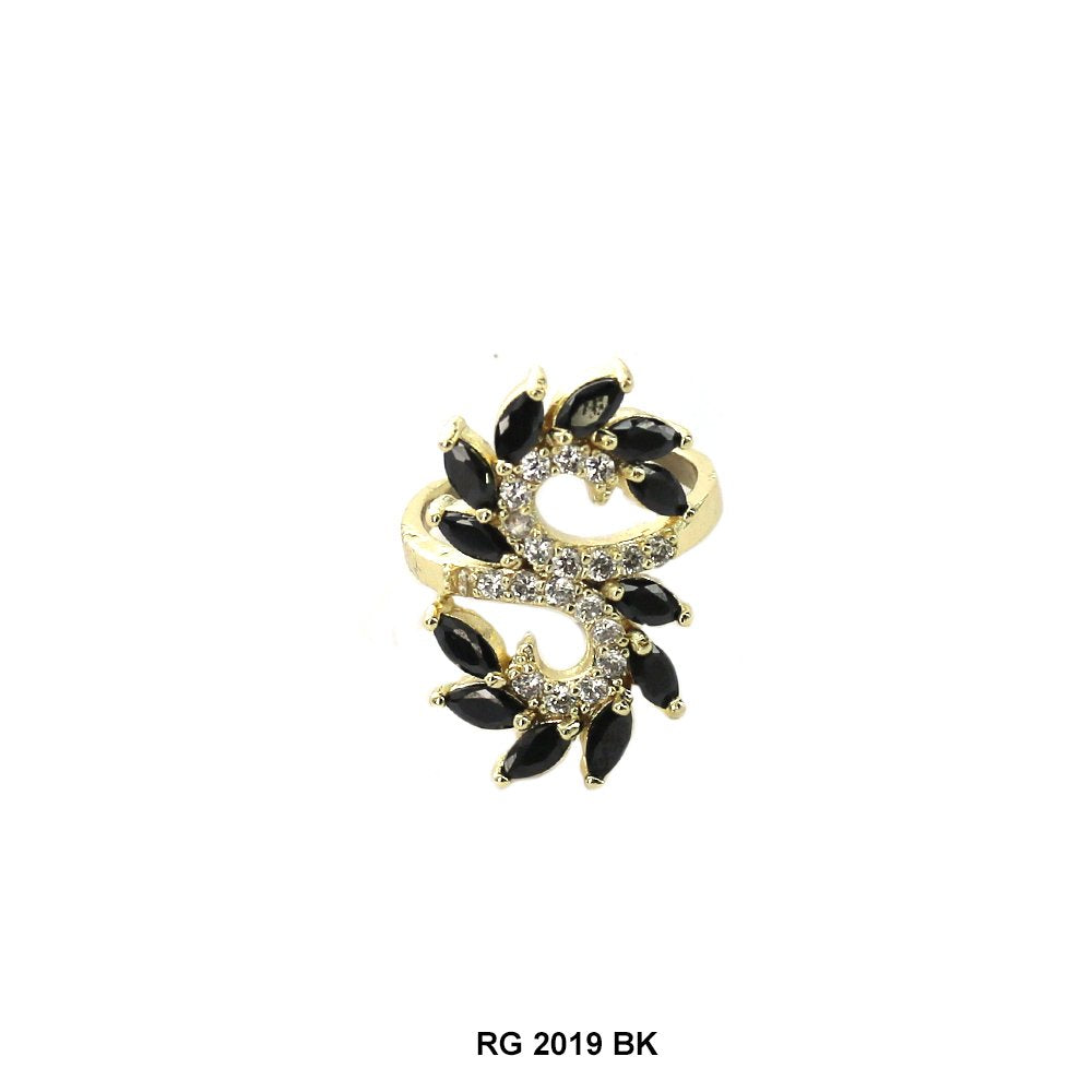 Spiral Shape CZ Ring RG 2019 BK