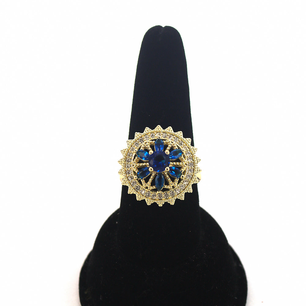 Anillo Flor Redonda CZ RG 2036 BL