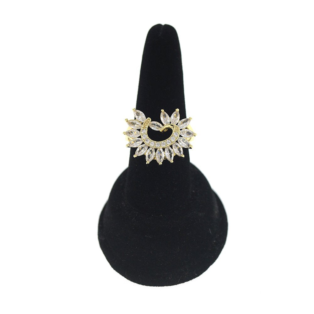 G Flower Design CZ Ring RG 2054 W