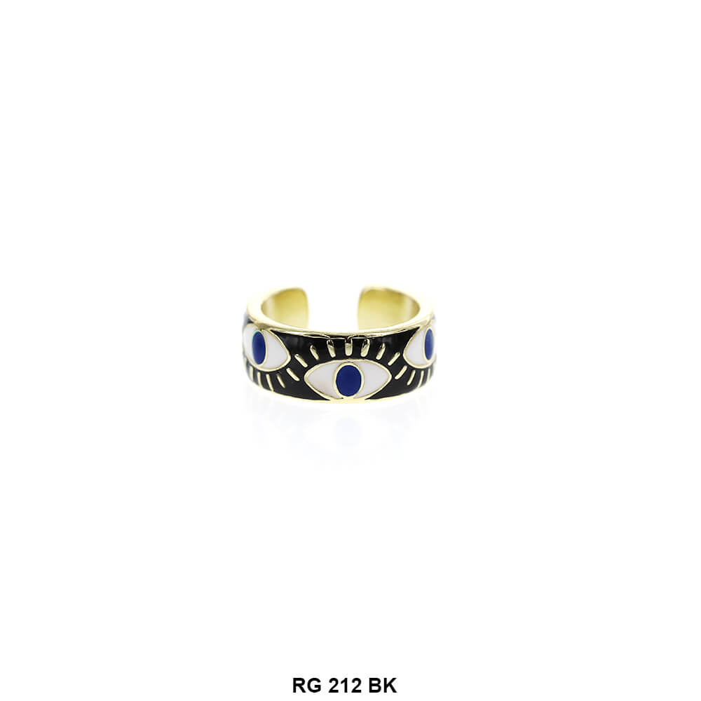 Evil Eye Open Ring RG 212 BK