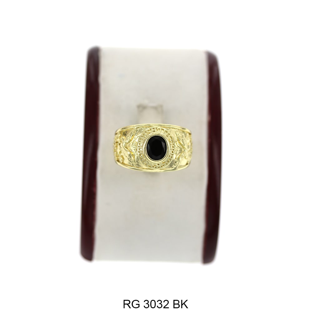 Men CZ Ring RG 3032 G BK