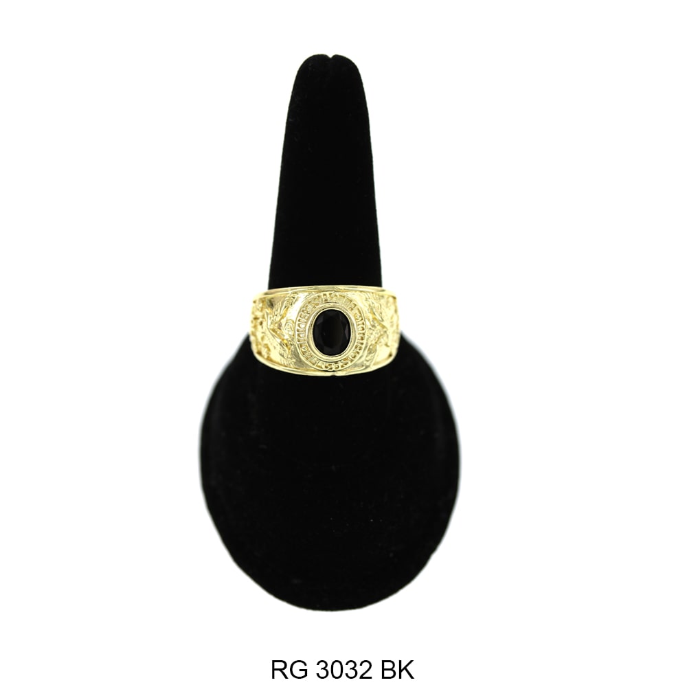 Men CZ Ring RG 3032 G BK