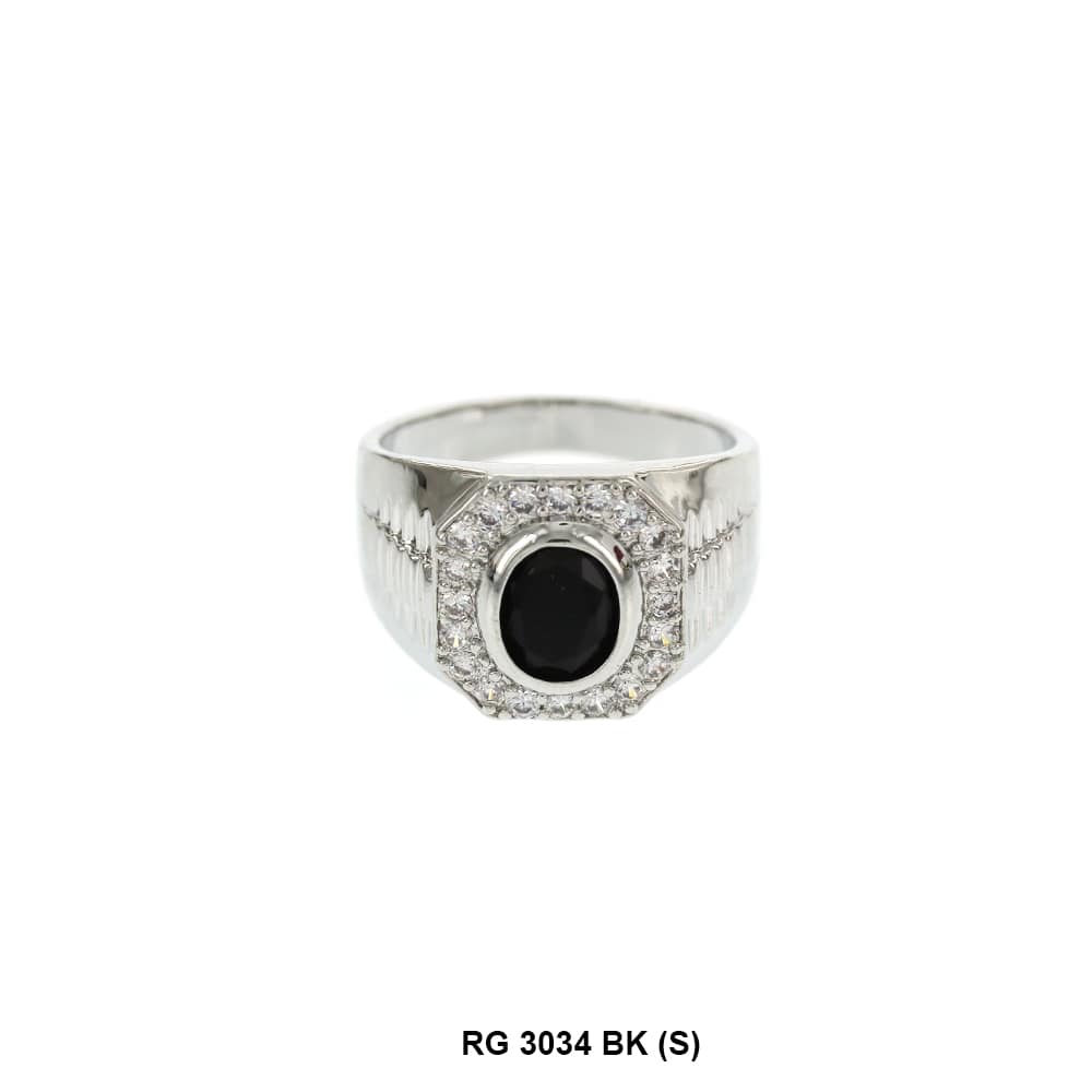 Men CZ Ring RG 3033 S BK