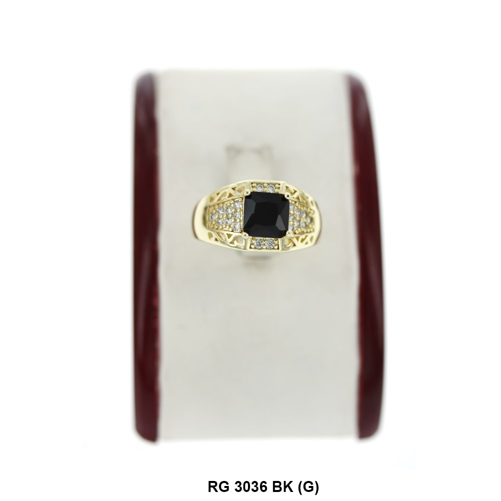 Men CZ Ring RG 3036 G BK