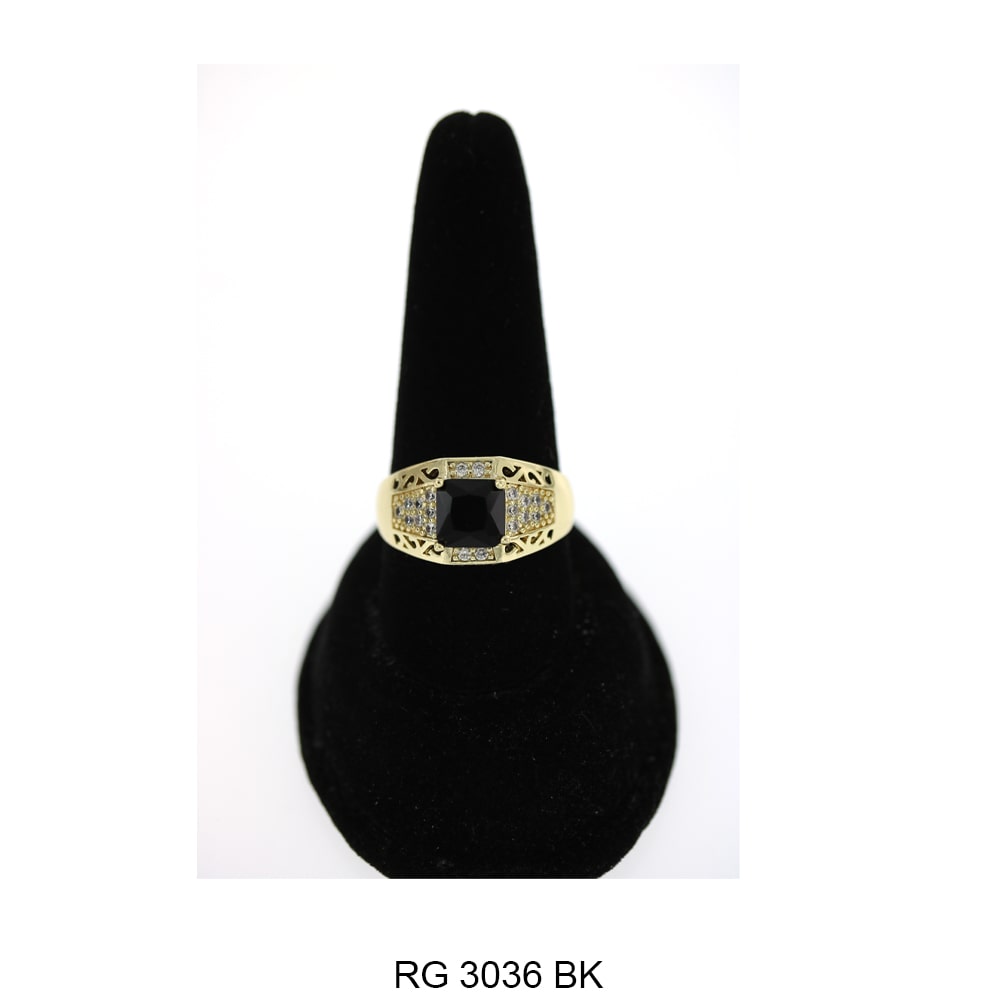 Men CZ Ring RG 3036 G BK