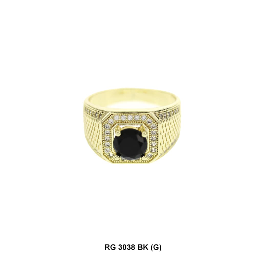 Men CZ Ring RG 3038 G BK