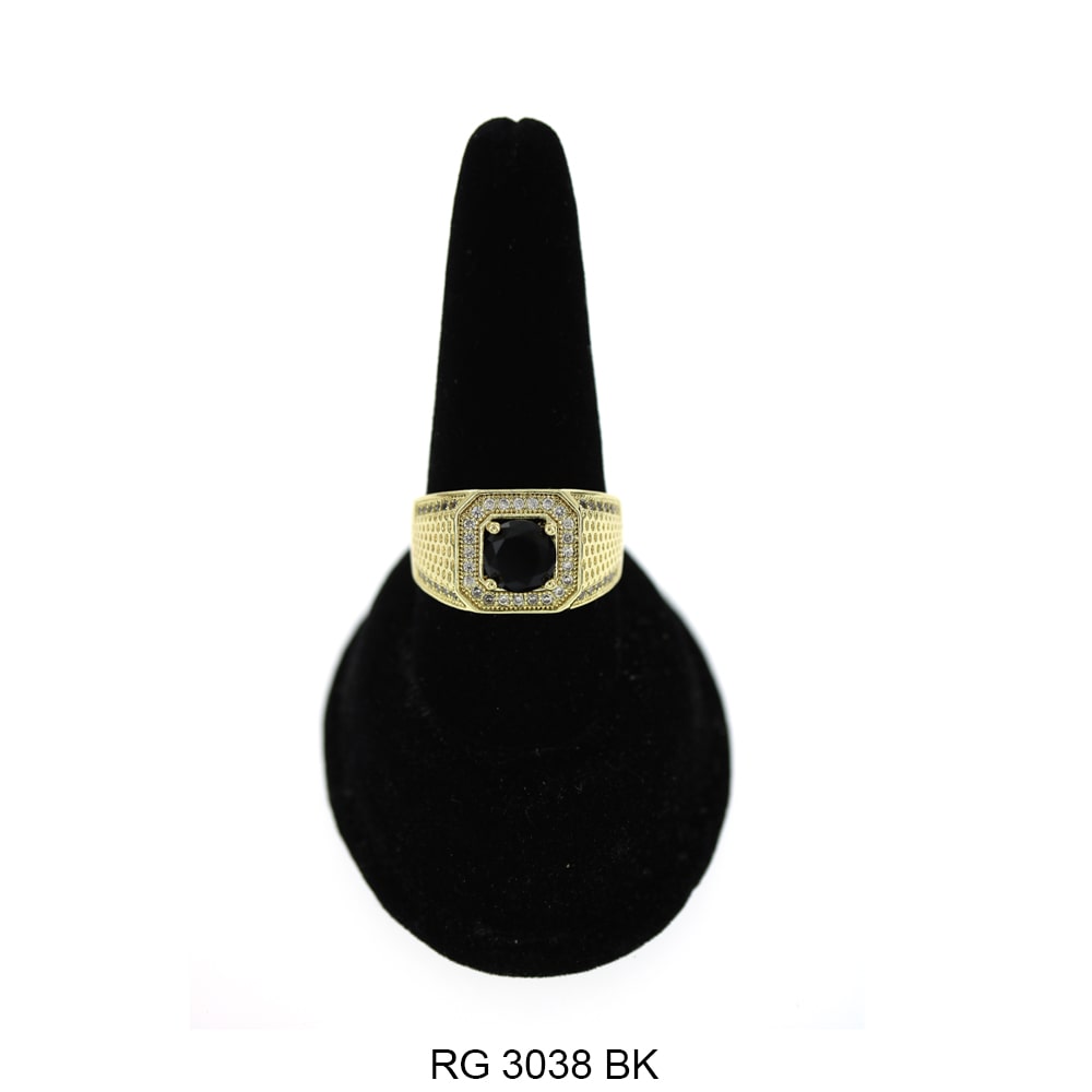 Men CZ Ring RG 3038 G BK