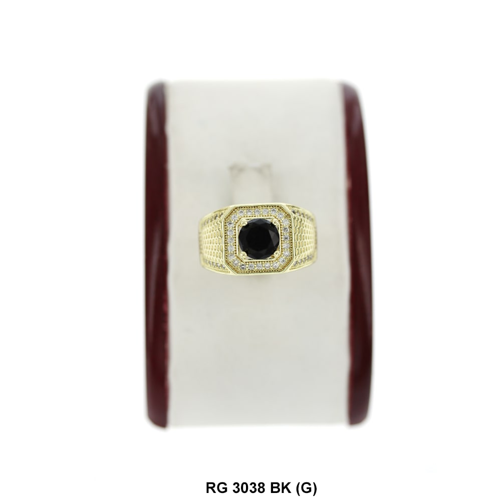 Men CZ Ring RG 3038 G BK