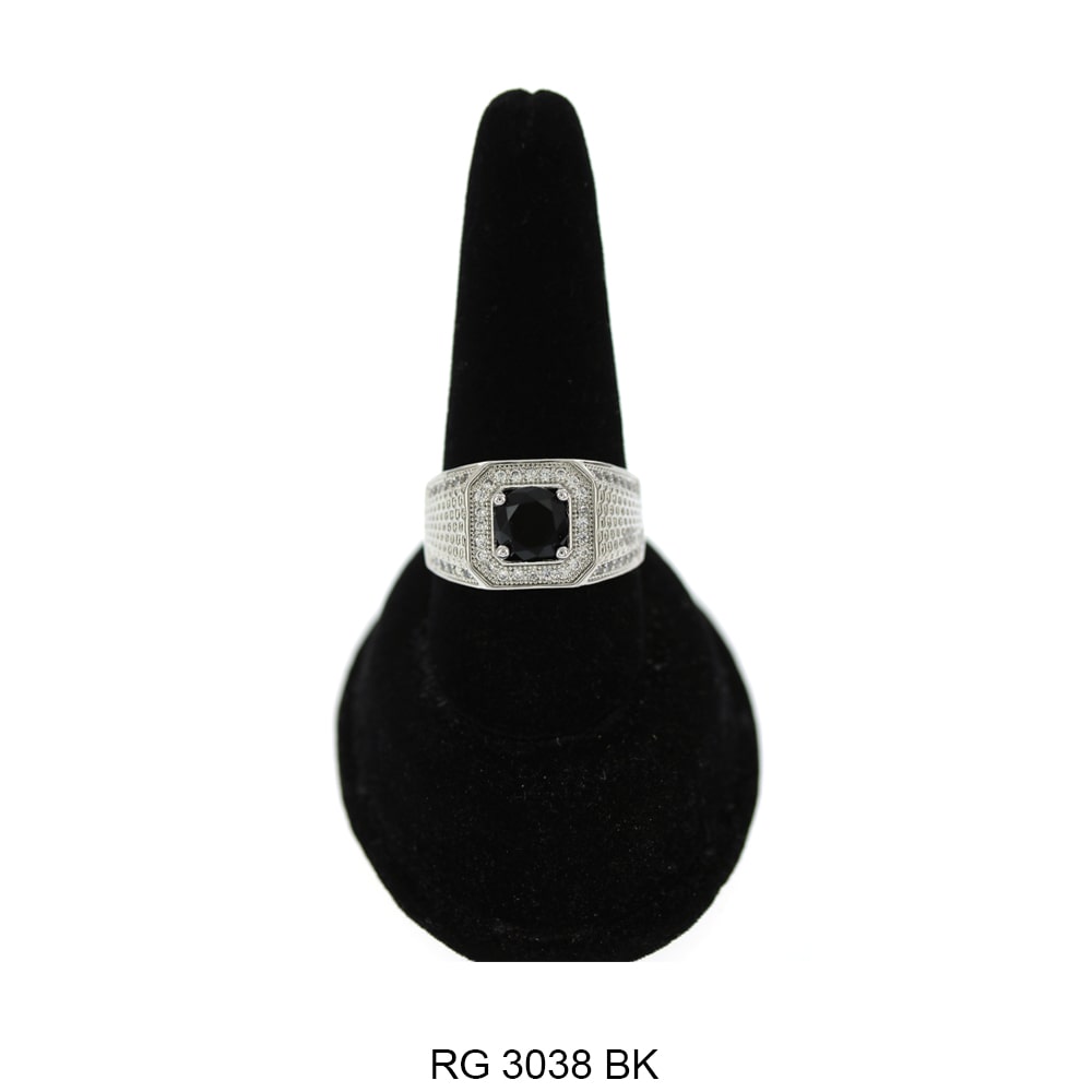 Men CZ Ring RG 3038 S BK