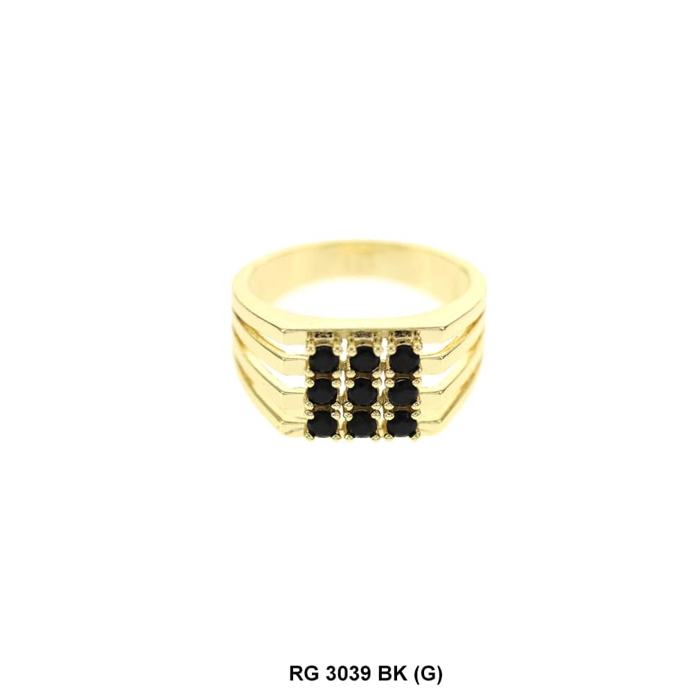 Men CZ Ring RG 3039 G BK