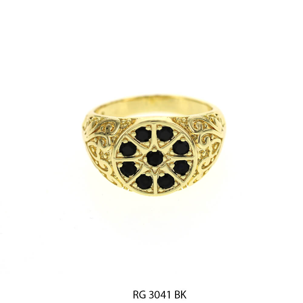 Men CZ Ring RG 3041 G BK