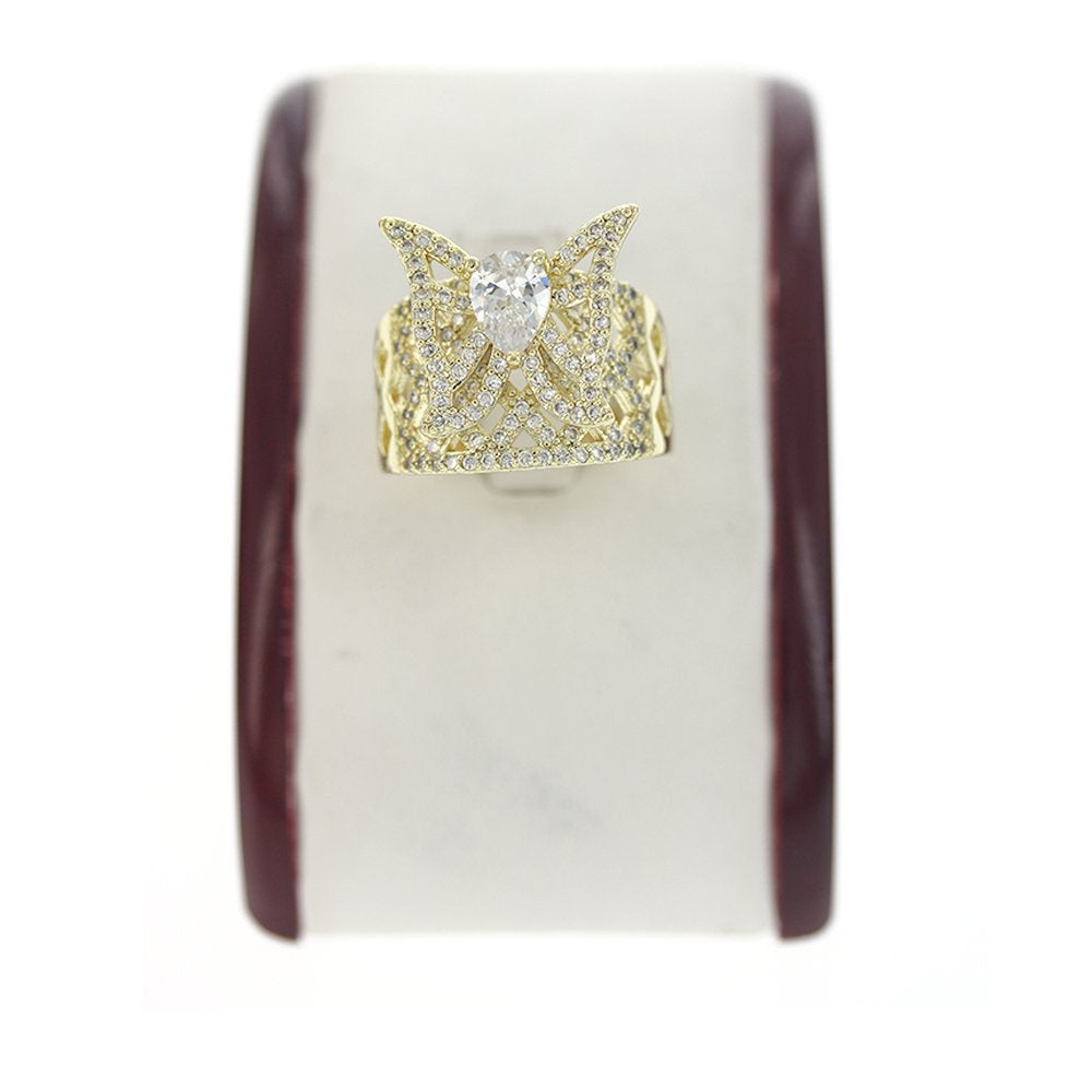 Anillo con diseño de mariposa CZ RG 5001 W