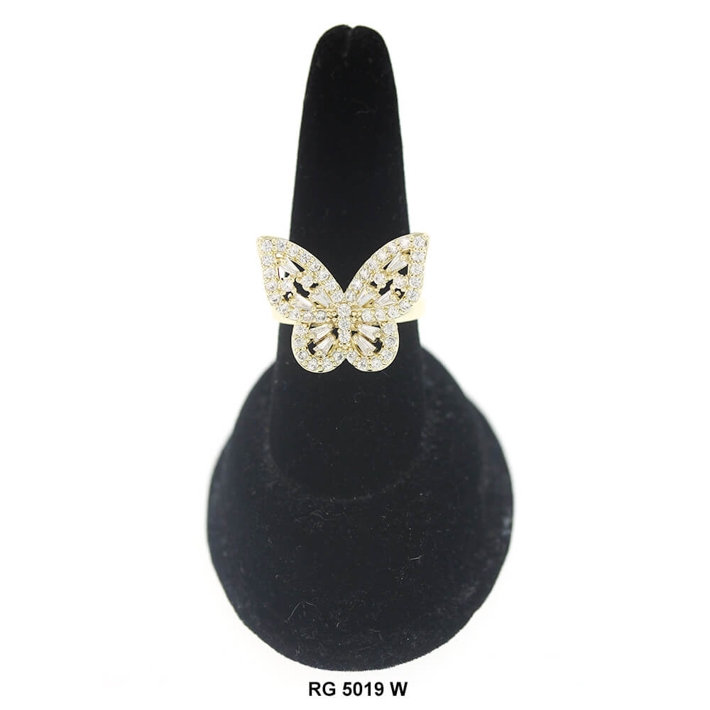 Anillo con diseño de mariposa CZ RG 5019 W