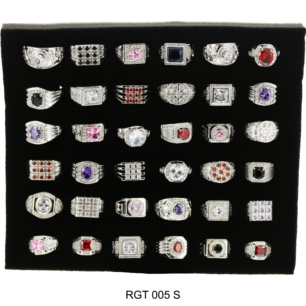 36 Pcs Men Ring Tray RGT 005 S