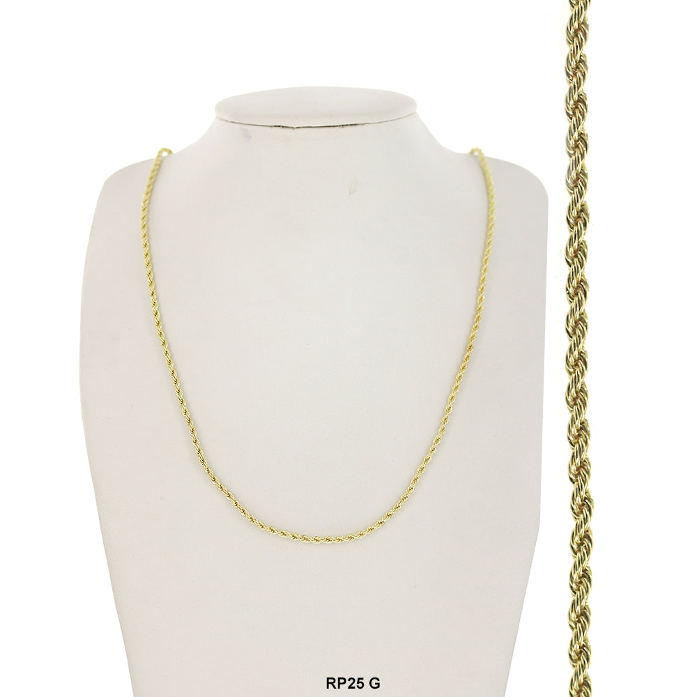 2.5 MM Rope Chain RP25G – Kaashusa