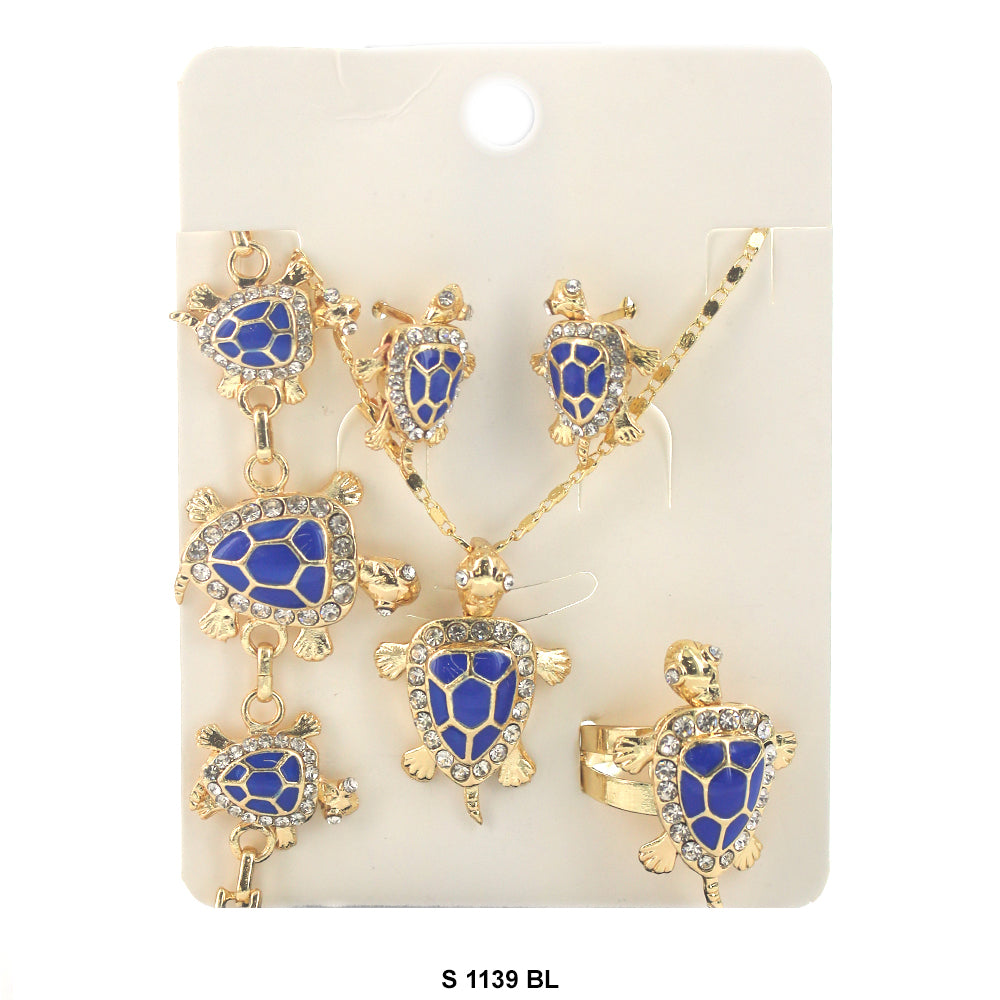 Turtle Necklace Set S 1139 BL