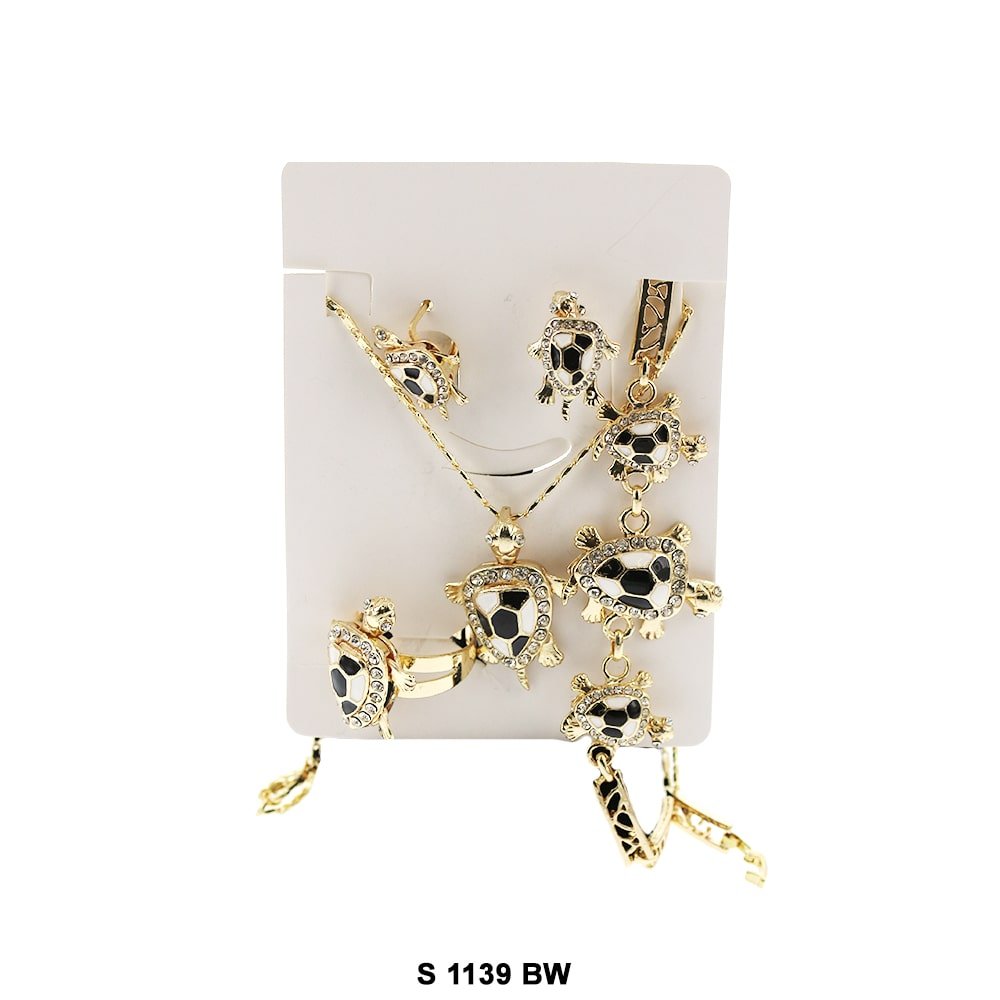 Turtle Necklace Set S 1139 BW