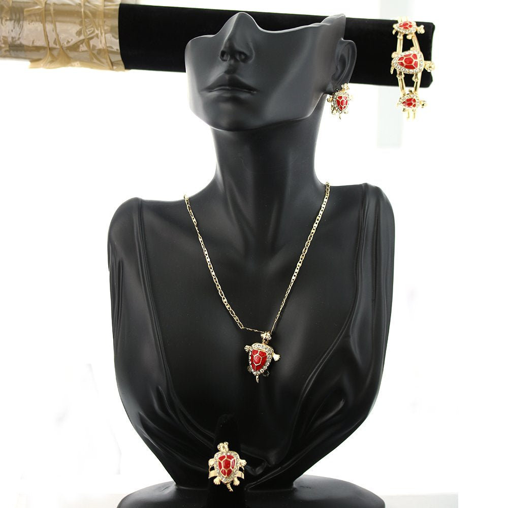 Turtle Necklace Set Red S 1145 R