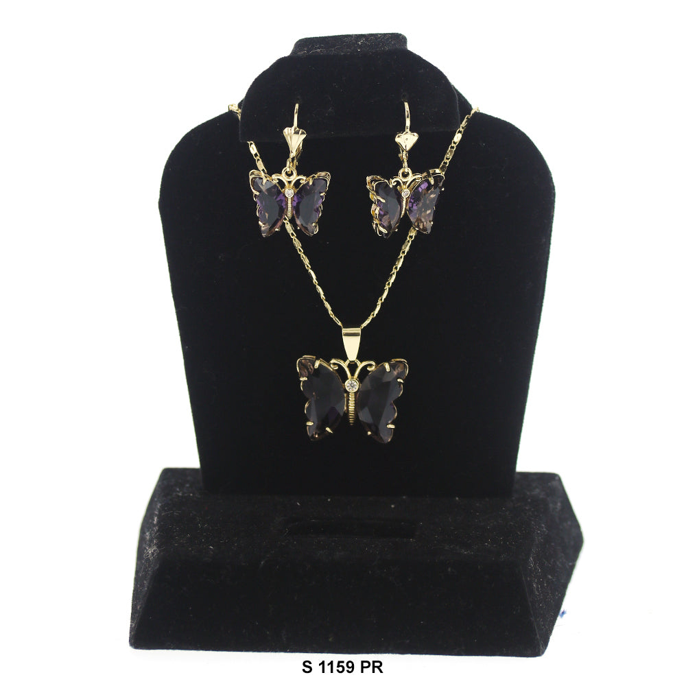 Butterfly Necklace Set S 1159 PR