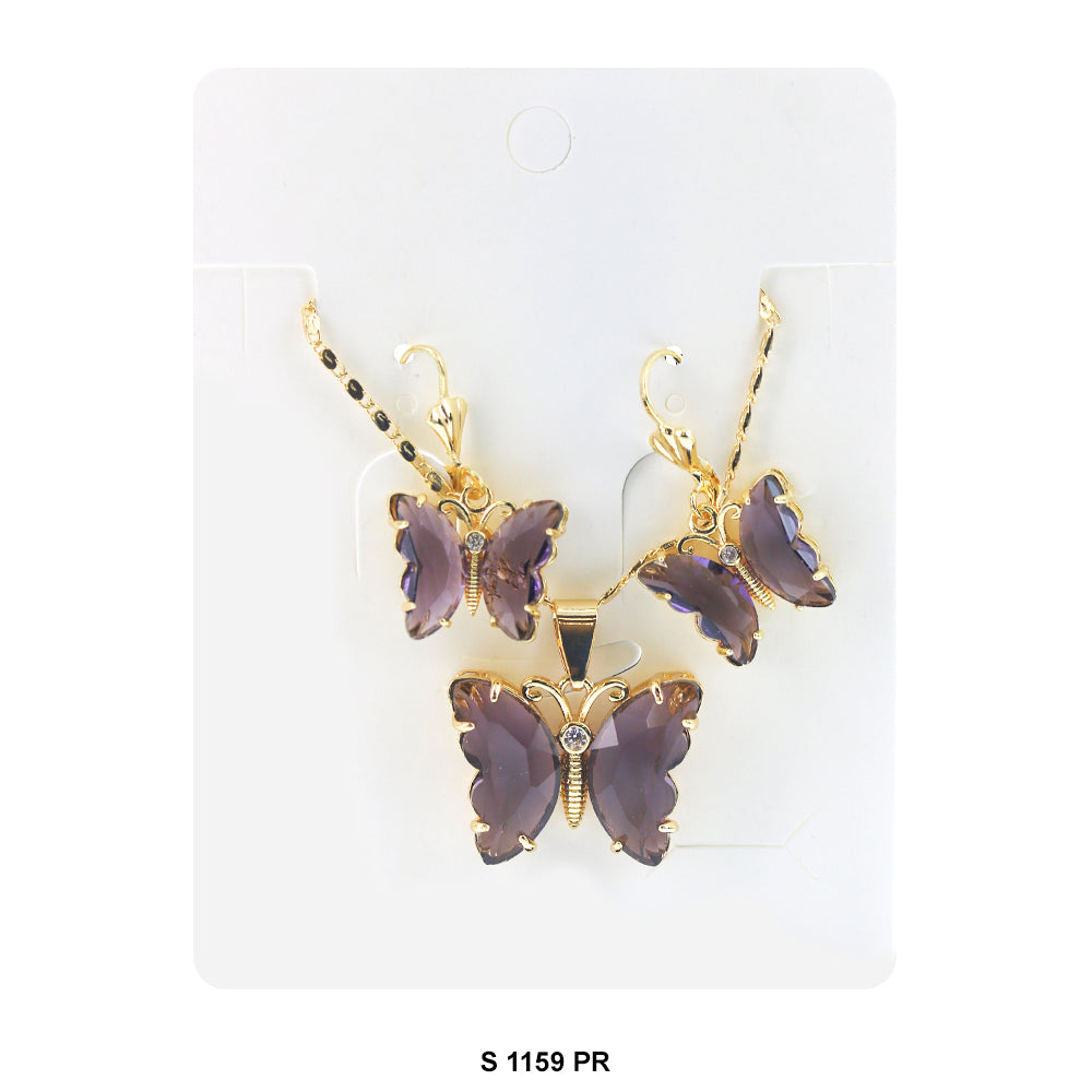 Butterfly Necklace Set S 1159 PR