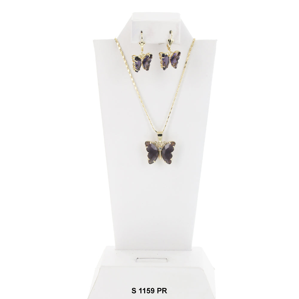 Butterfly Necklace Set S 1159 PR