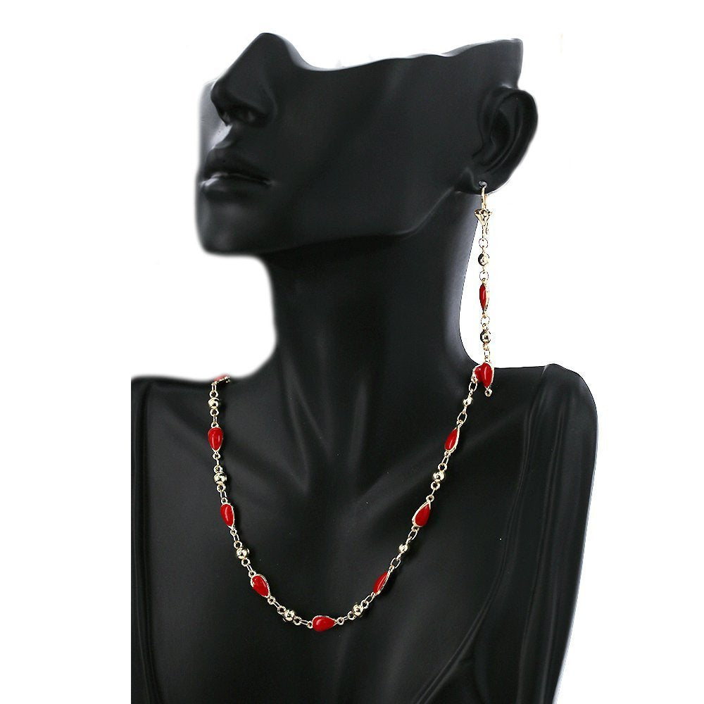 Tear Drop Beads Necklace Set S 1174