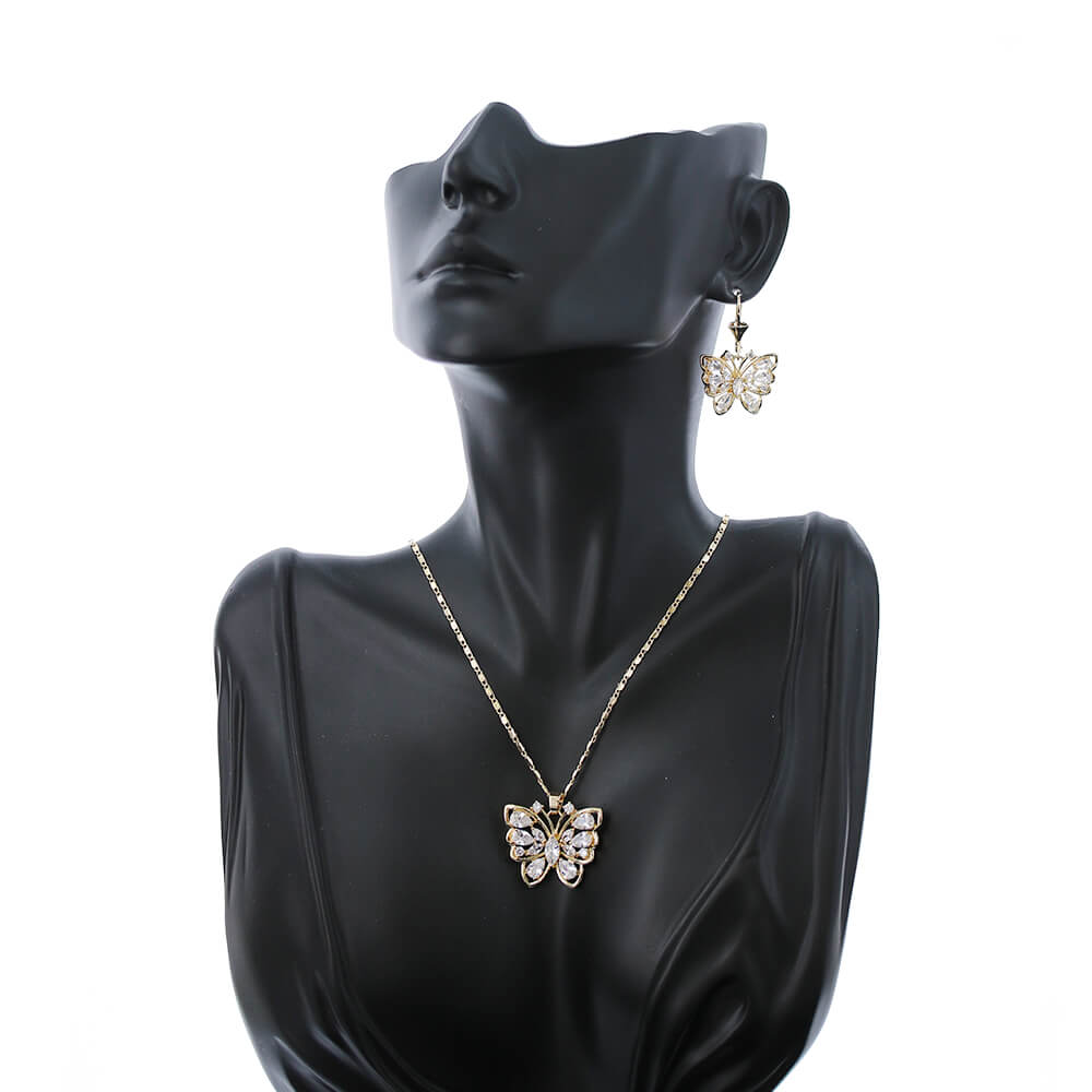 Butterfly Necklace Set S 1190 W