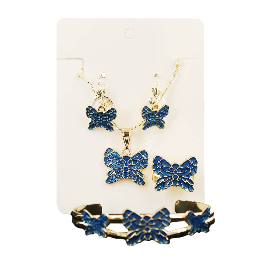Butterfly Necklace Set S 1191 BL