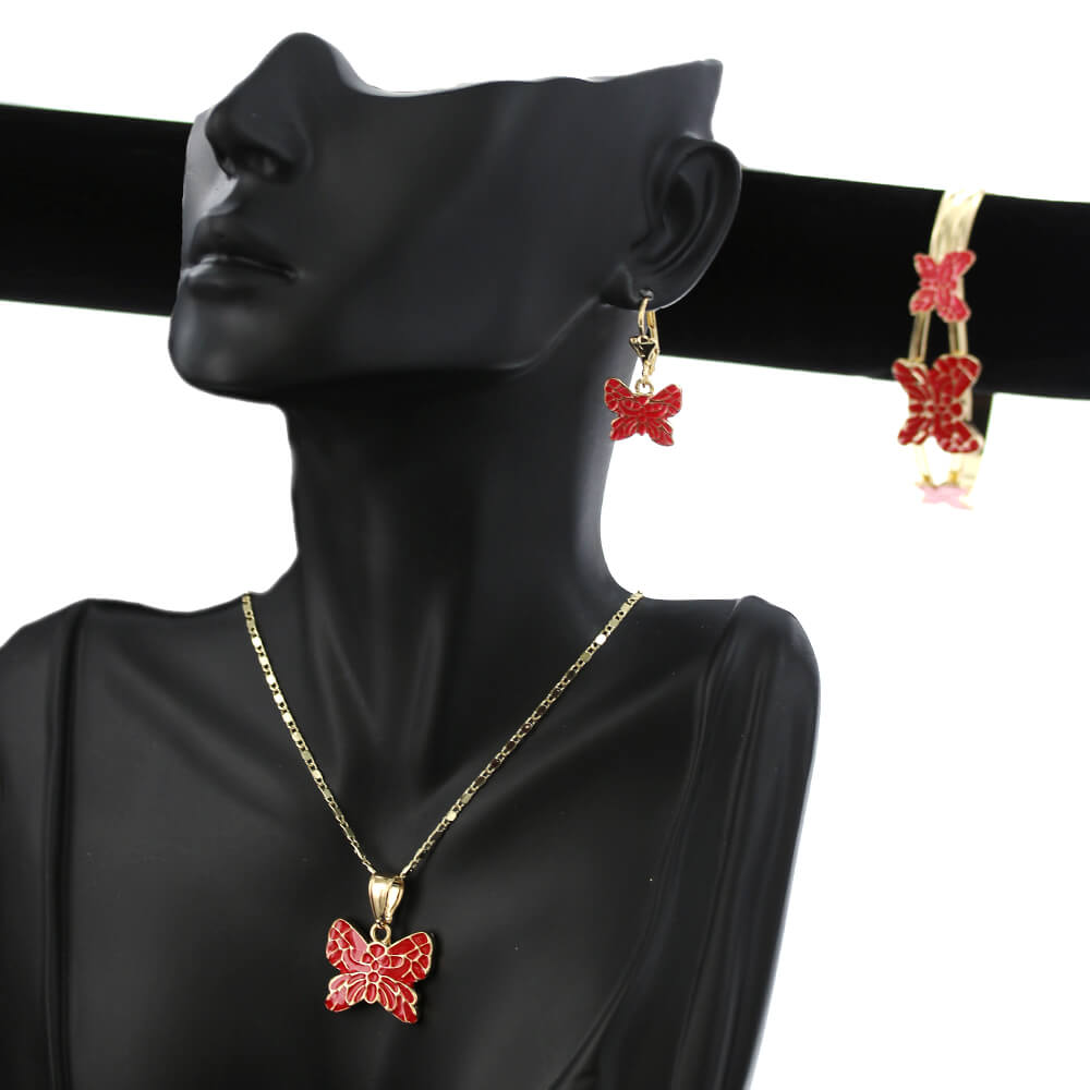 Butterfly Necklace Set S 1191 R