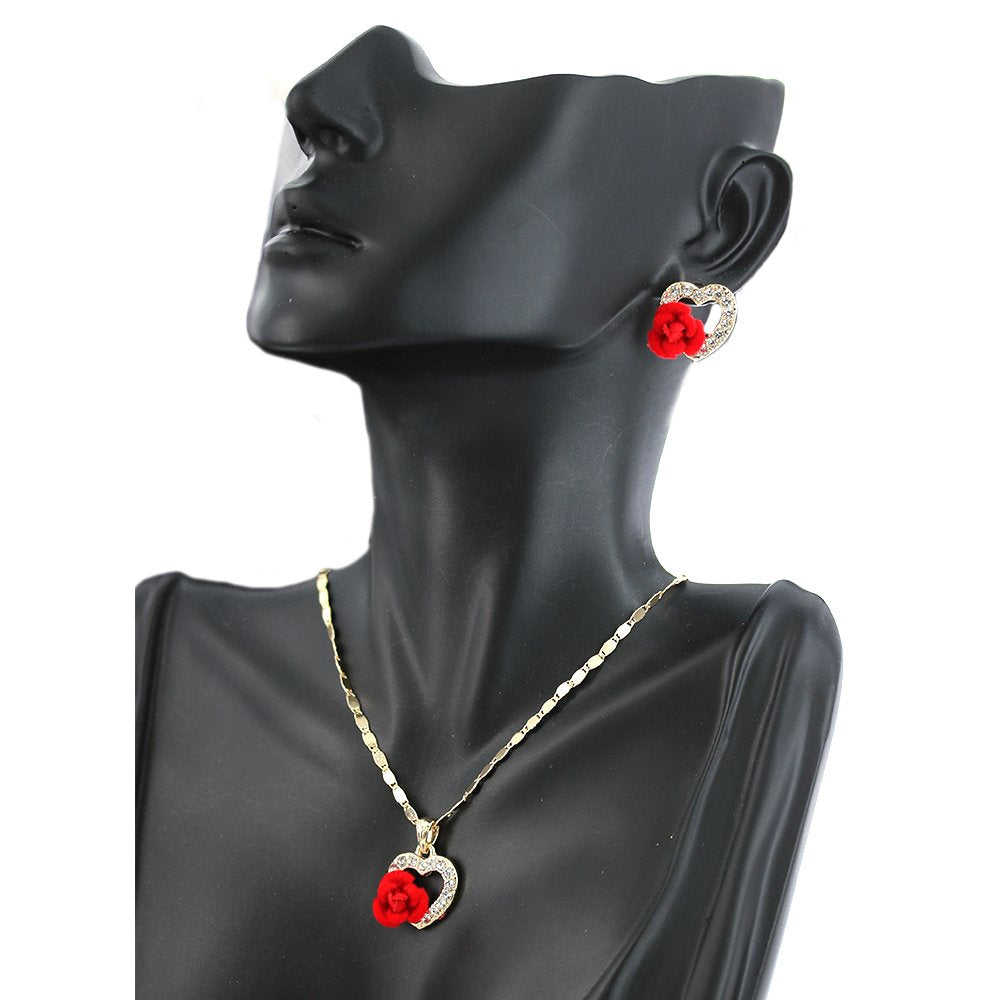 Kids Rose Necklace Set S 1194