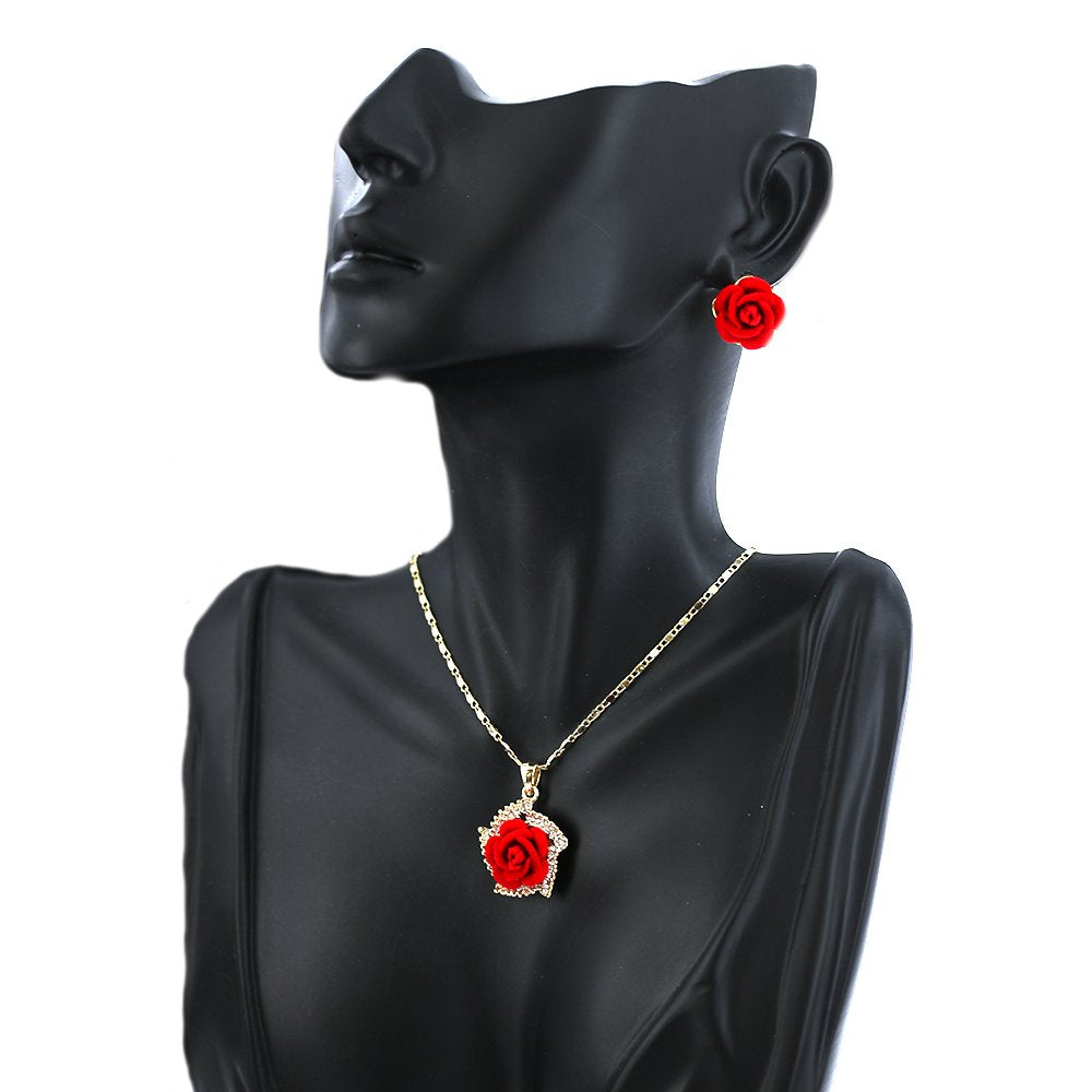 Kids Rose Necklace Set S 1196