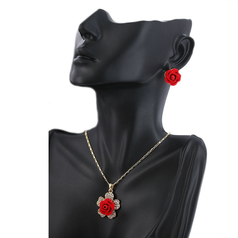 Kids Rose Necklace Set S 1197