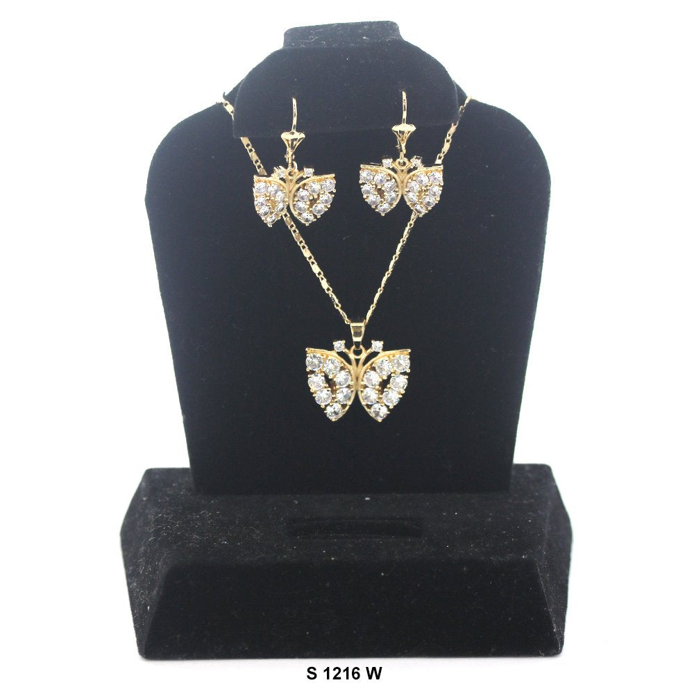 Butterfly Necklace Set S 1216 W