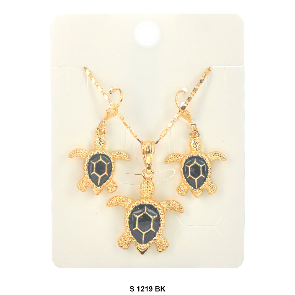 Turtle Necklace Set S 1219 BK