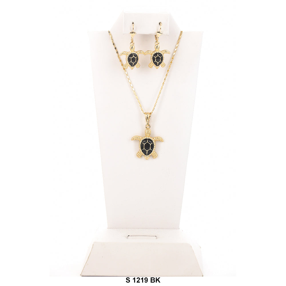 Turtle Necklace Set S 1219 BK