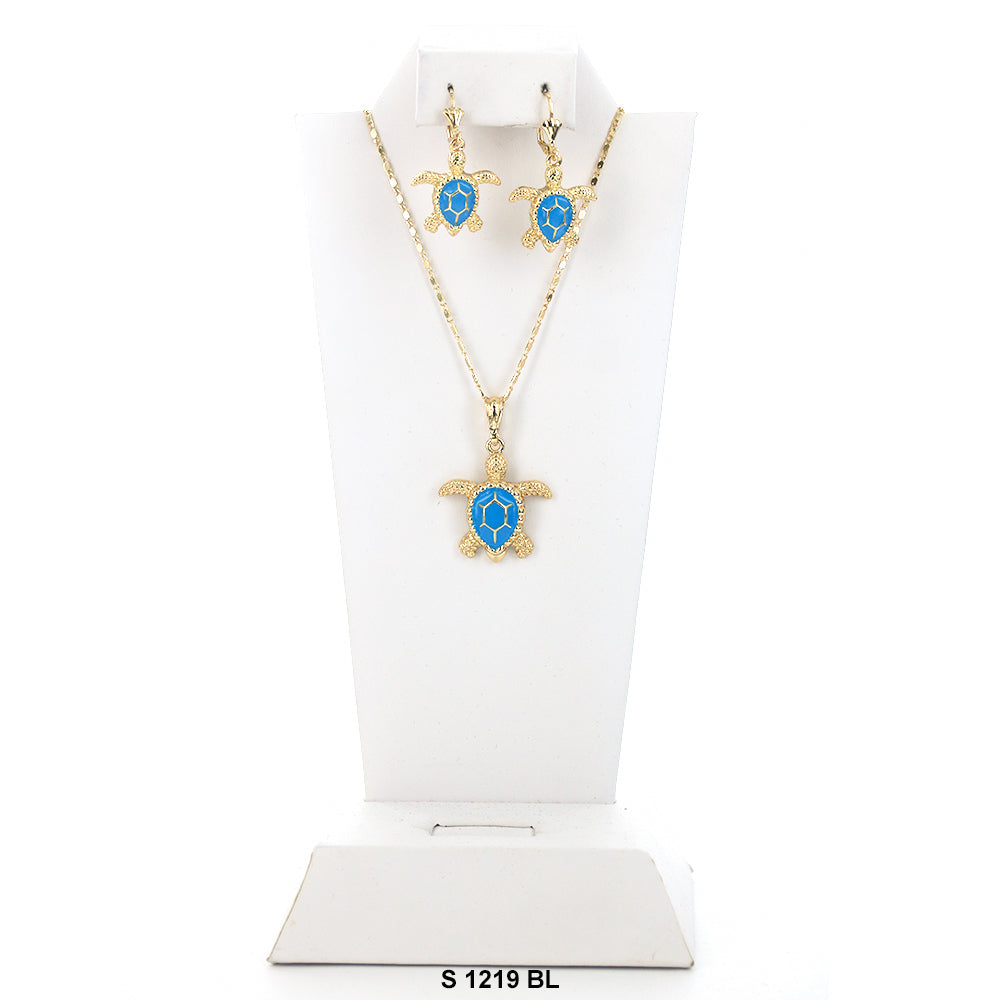 Turtle Necklace Set S 1219 BL