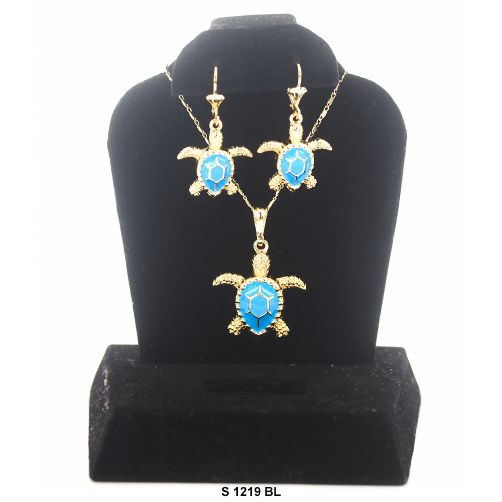 Turtle Necklace Set S 1219 BL