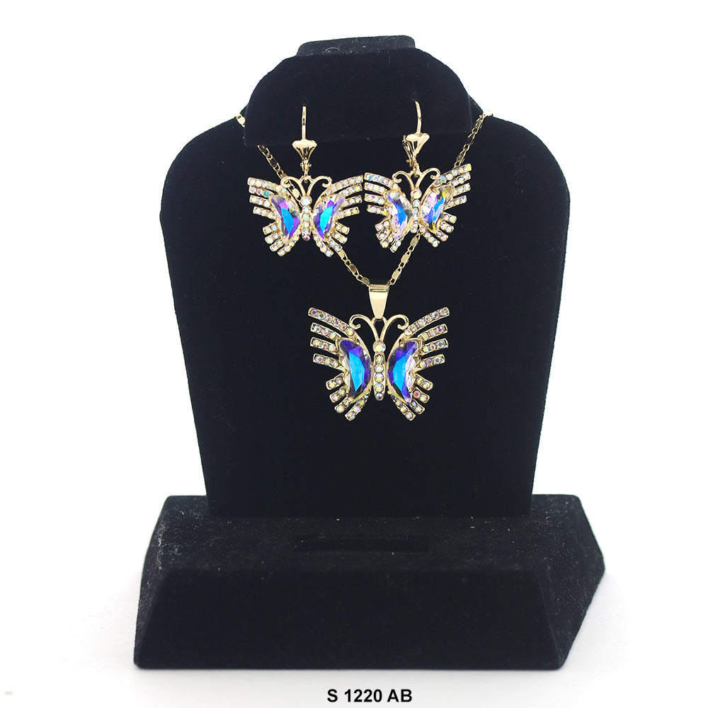 Butterfly Necklace Set S 1220 AB