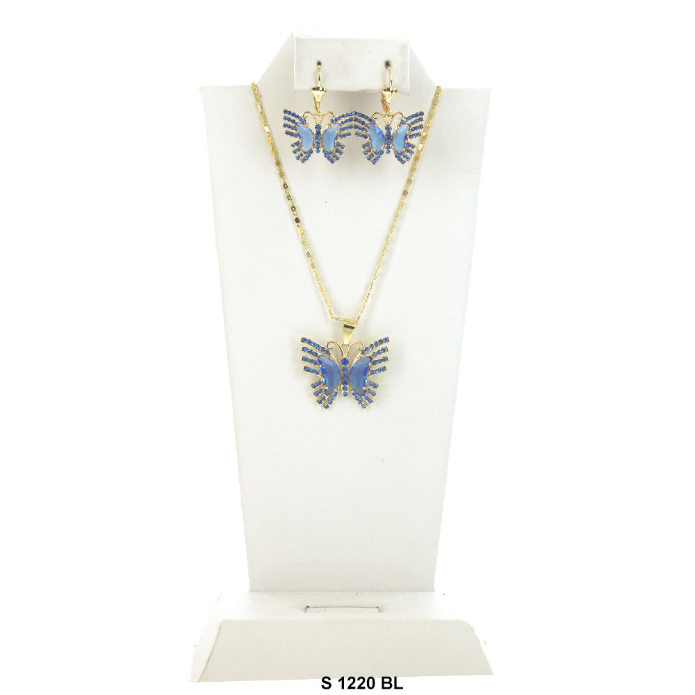 Butterfly Necklace Set S 1220 BL