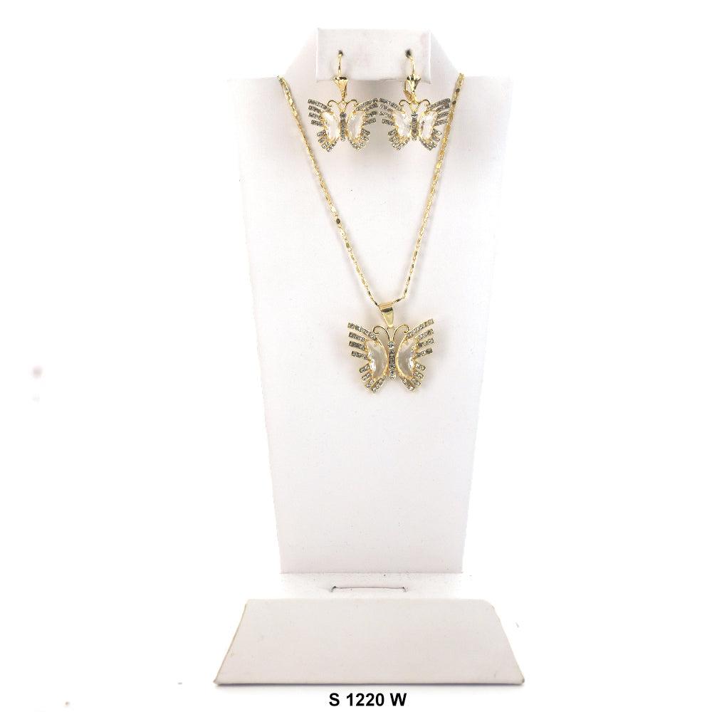 Butterfly Necklace Set S 1220 W