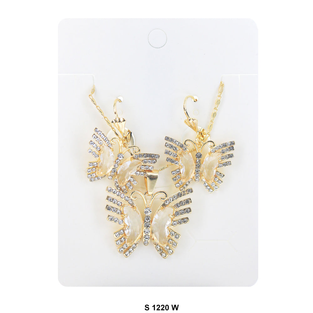 Butterfly Necklace Set S 1220 W