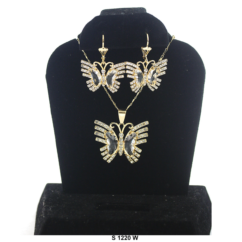 Butterfly Necklace Set S 1220 W