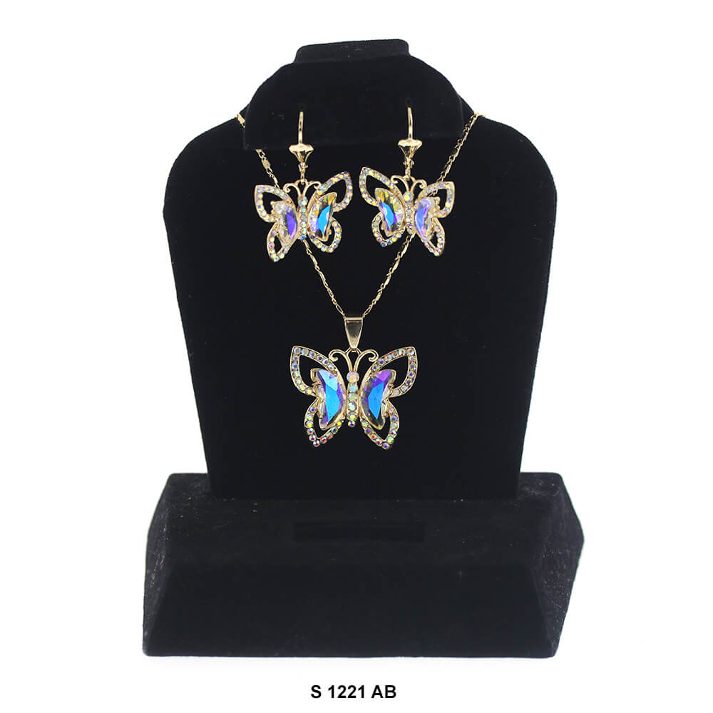 Butterfly Necklace Set S 1221 AB