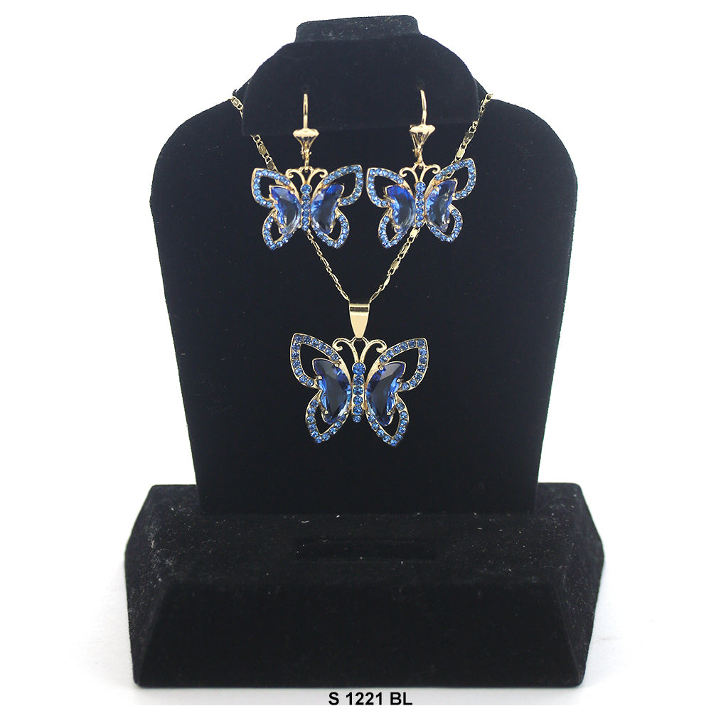 Conjunto Collar Mariposa S 1221 BL